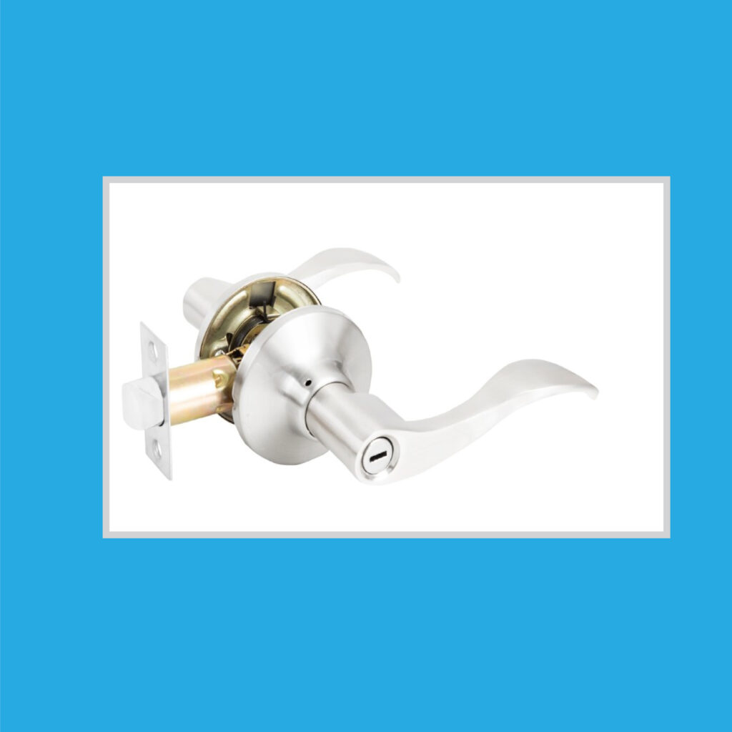 Privacy Lock, SN, CURVED handle (D809- BK-SN) ID-2380