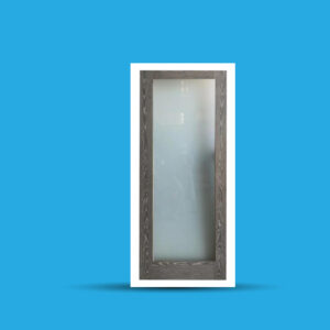 Grey oak 1-Lite glass doors