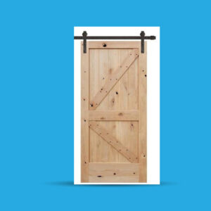 Solid pine wood barn doors (Assembled)