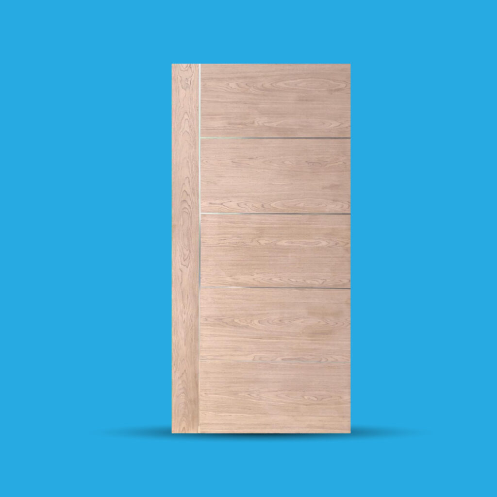 Ev walnut flush doors with Aluminum strips ID-2361