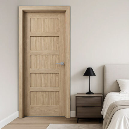 EV Walnut 5-Panel Shaker Door