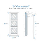 3-Lite Frosted Glass Door - Image 5