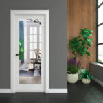 White Primed 1-Lite Clear Glass Door - Image 4