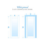 White Primed 1-Lite Clear Glass Door - Image 5